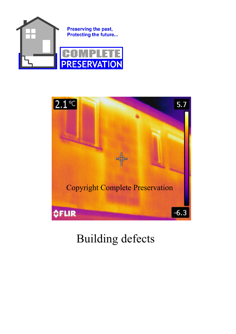 THERMAL IMAGING FOR BUILDING DEFECTS