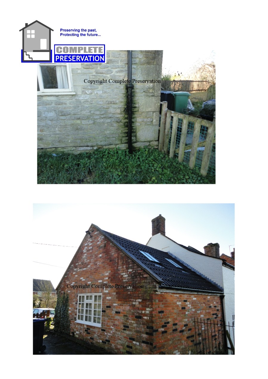 penetrating damp gutter and coping