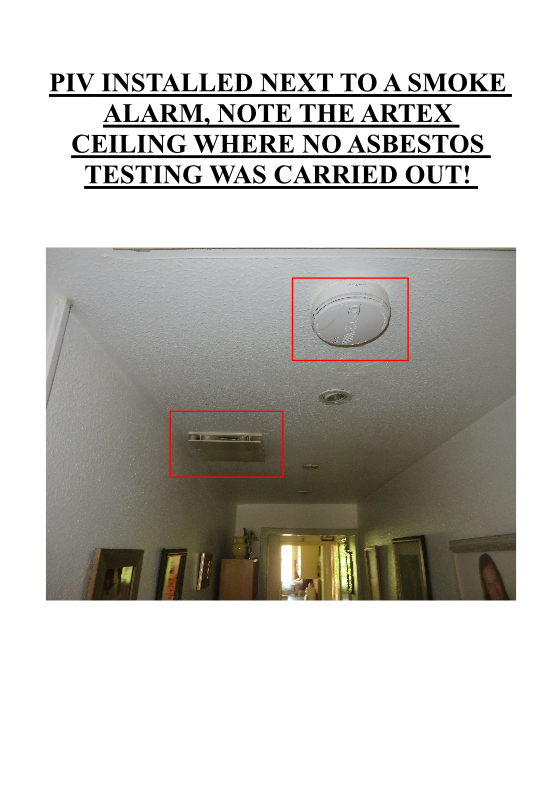 PIV INSTALLED NEXT TO A SMOKE ALARM